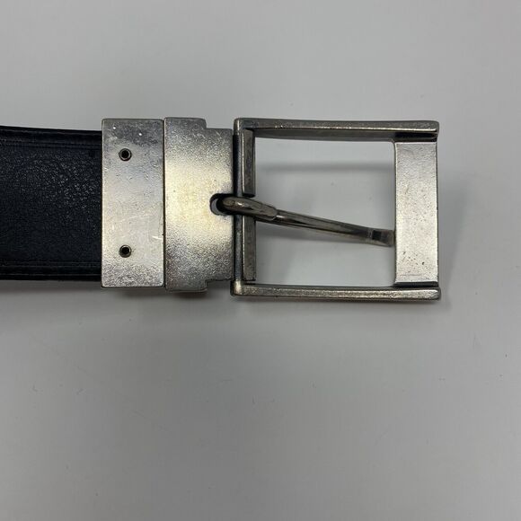 LEVI’S Signature Men’s 40 Reversible Casual Belt Black Dark Brown Bonded Leather - Picture 5 of 16